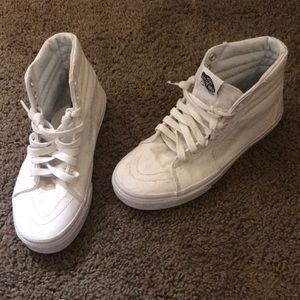 White high top Vans. Size 7 in men’s
